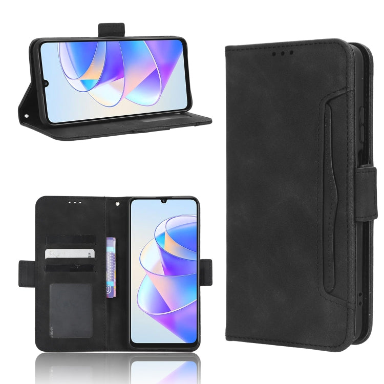 For Honor X7a Skin Feel Calf Texture Card Slots Leather Phone Case(Black) - free shipping - PMC TechLife - Order now!