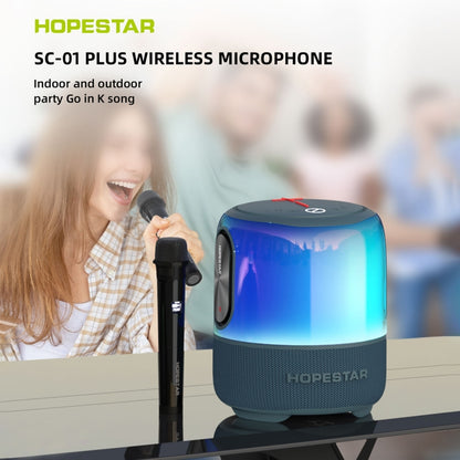 HOPESTAR SC-01 Waterproof LED Light Wireless Bluetooth Speaker(Grey) - Desktop Speaker by HOPESTAR | Online Shopping South Africa | PMC Jewellery