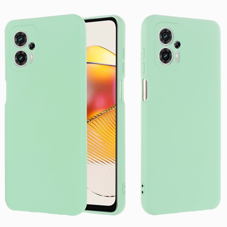 For Motorola Moto G13 / G23 Pure Color Liquid Silicone Shockproof Phone Case(Green) - Motorola Cases by PMC Jewellery | Online Shopping South Africa | PMC Jewellery