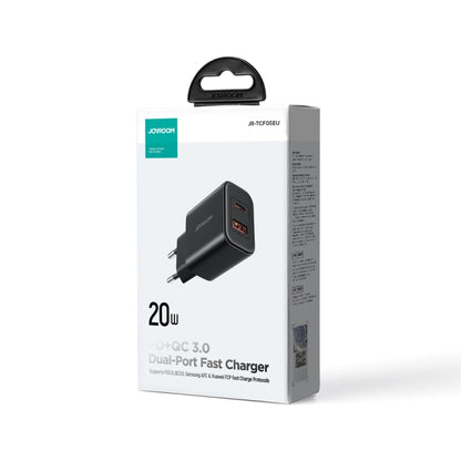 J0YROOM TCF05 20W USB+USB-C/Type-C Fast Charger, Specification:EU Plug(Black) - USB Charger by JOYROOM | Online Shopping South Africa | PMC Jewellery