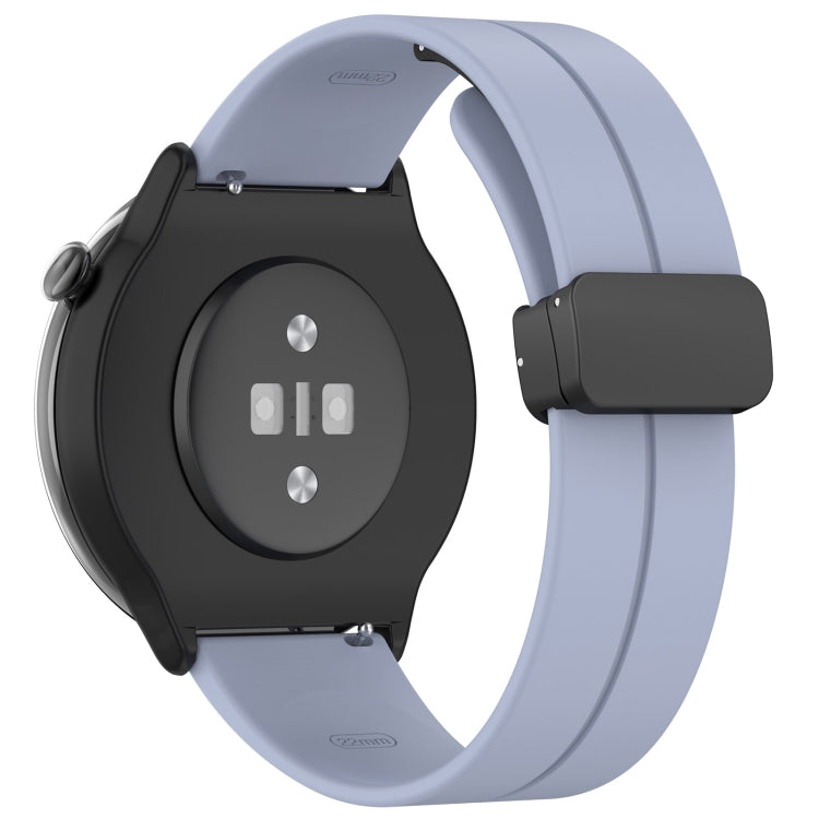 For Amazfit GTR Mini Magnetic Fold Clasp Black Buckle Silicone Watch Band(Light Blue) -  by PMC Jewellery | Online Shopping South Africa | PMC Jewellery