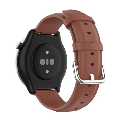 For Amazfit GTR Mini Round Tail Genuine Leather Watch Band(Brown) -  by PMC Jewellery | Online Shopping South Africa | PMC Jewellery