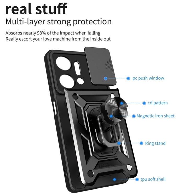 For Honor X7a 5G Sliding Camera Cover Design TPU+PC Phone Case(Silver) - free shipping - PMC TechLife - Order now!