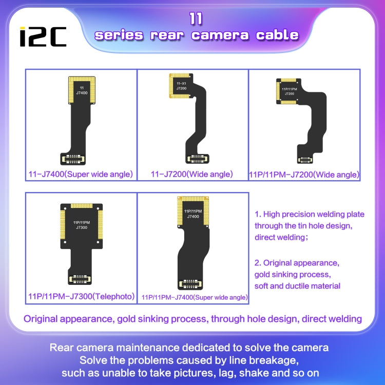 For iPhone 12 Pro i2C Back Facing Ultra Wide Camera Cable - Flex Cable by PMC TechLife | Online Shopping South Africa | PMC TechLife