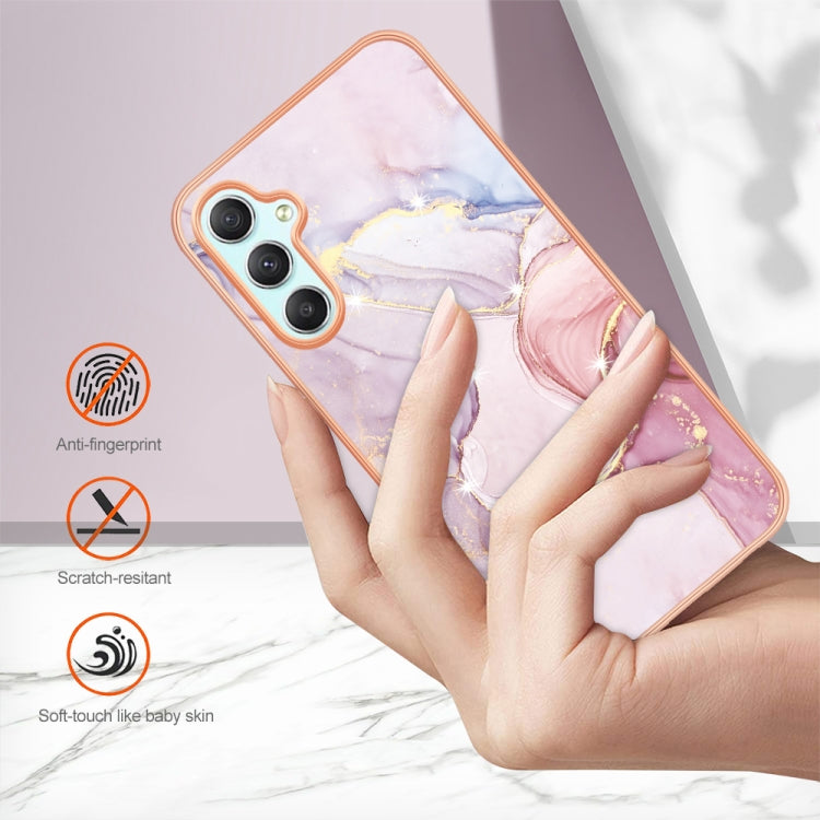For Samsung Galaxy A24 Electroplating Marble Dual-side IMD Phone Case(Rose Gold 005) - free shipping - PMC TechLife - Order now!