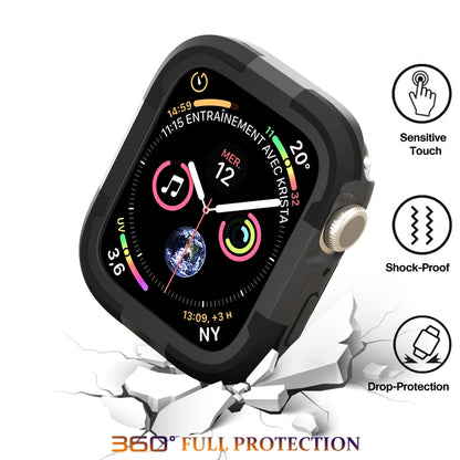 For Apple Watch Series SE 2&6&SE&5&4 44mm Armor Frame Watch Case(Black) - Smart Wear by PMC Jewellery | Online Shopping South Africa | PMC Jewellery