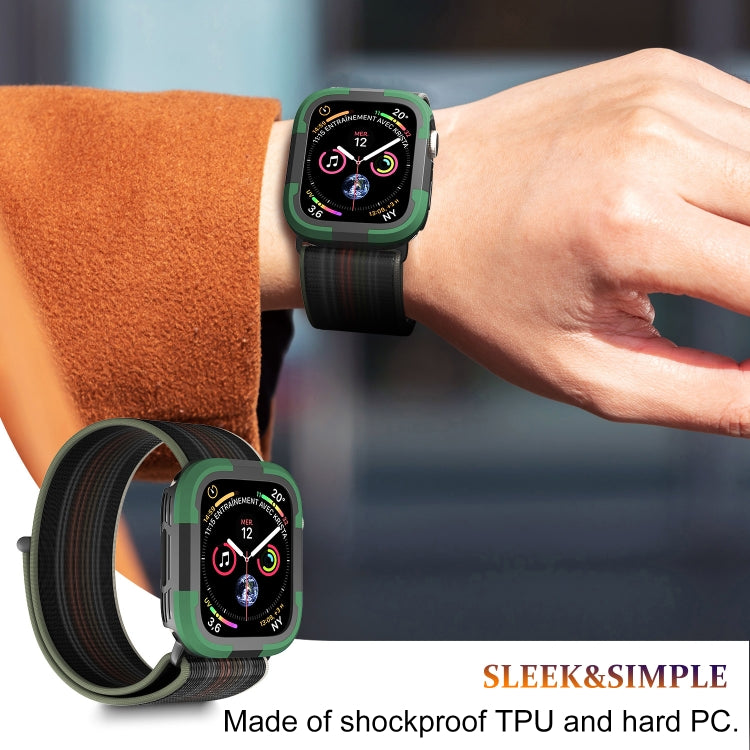 For Apple Watch Series SE 2&6&SE&5&4 44mm Armor Frame Watch Case(Green) - Smart Wear by PMC TechLife | Online Shopping South Africa | PMC TechLife