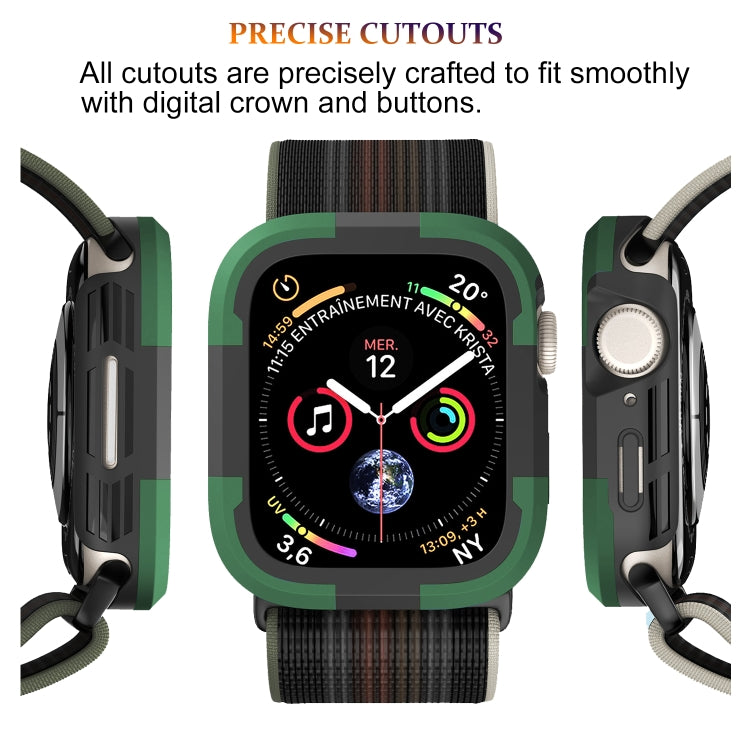 For Apple Watch Series 8 & 7 45mm Armor Frame Watch Case(Green) - Smart Wear by PMC TechLife | Online Shopping South Africa | PMC TechLife