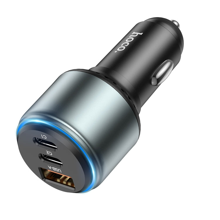 hoco NZ9 Galloper 95W Dual USB-C / Type-C + USB 3-port Car Charger(Black) - Car Charger by hoco | Online Shopping South Africa | PMC Jewellery