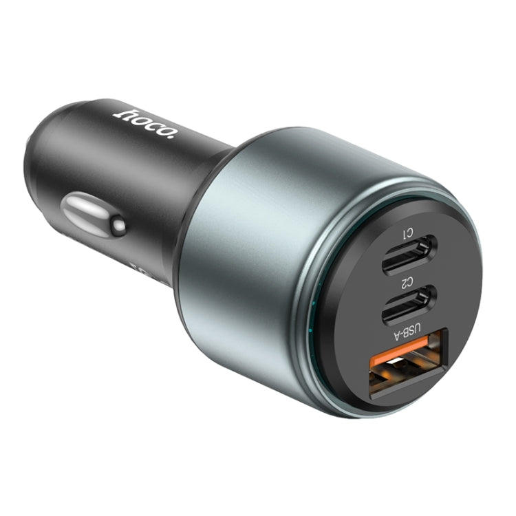 hoco NZ9 Galloper 95W Dual USB-C / Type-C + USB 3-port Car Charger(Black) - Car Charger by hoco | Online Shopping South Africa | PMC Jewellery