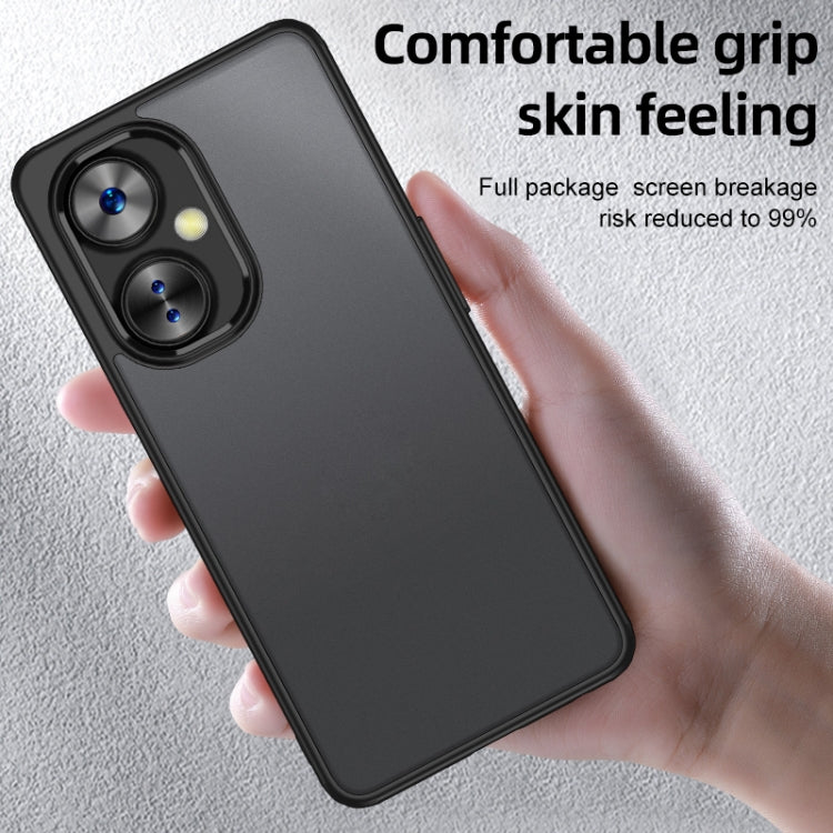 For OnePlus Nord CE 3 Lite Armor Clear TPU Hard PC Phone Case(Matte Black) - OnePlus Cases by PMC Jewellery | Online Shopping South Africa | PMC Jewellery