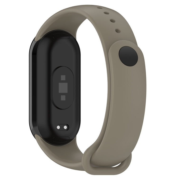 For Xiaomi Mi Band 8 Solid Color Stainless Steel Plug Replacement Watch Band (Space Grey) - Watch Bands by PMC Jewellery | Online Shopping South Africa | PMC Jewellery