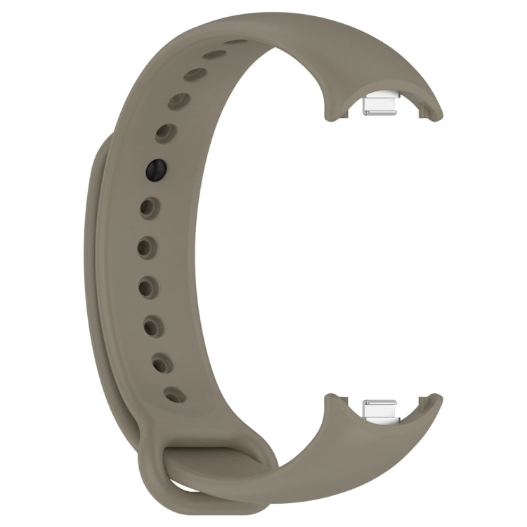 For Xiaomi Mi Band 8 Solid Color Stainless Steel Plug Replacement Watch Band (Space Grey) - Watch Bands by PMC TechLife | Online Shopping South Africa | PMC TechLife