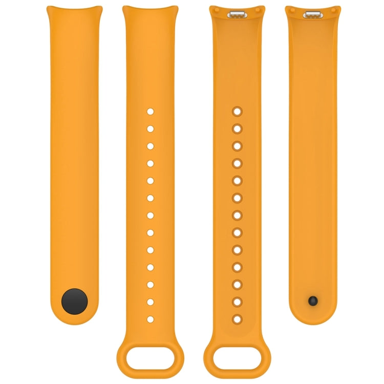For Xiaomi Mi Band 8 Solid Color Stainless Steel Plug Replacement Watch Band (Yellow) - Watch Bands by PMC TechLife | Online Shopping South Africa | PMC TechLife