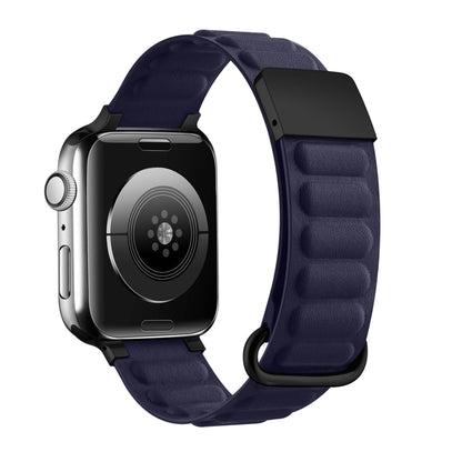 Magnetic Reverse Buckle Watch Band For Apple Watch Series 8&7 45mm(Indigo Blue) - Smart Wear by PMC Jewellery | Online Shopping South Africa | PMC Jewellery