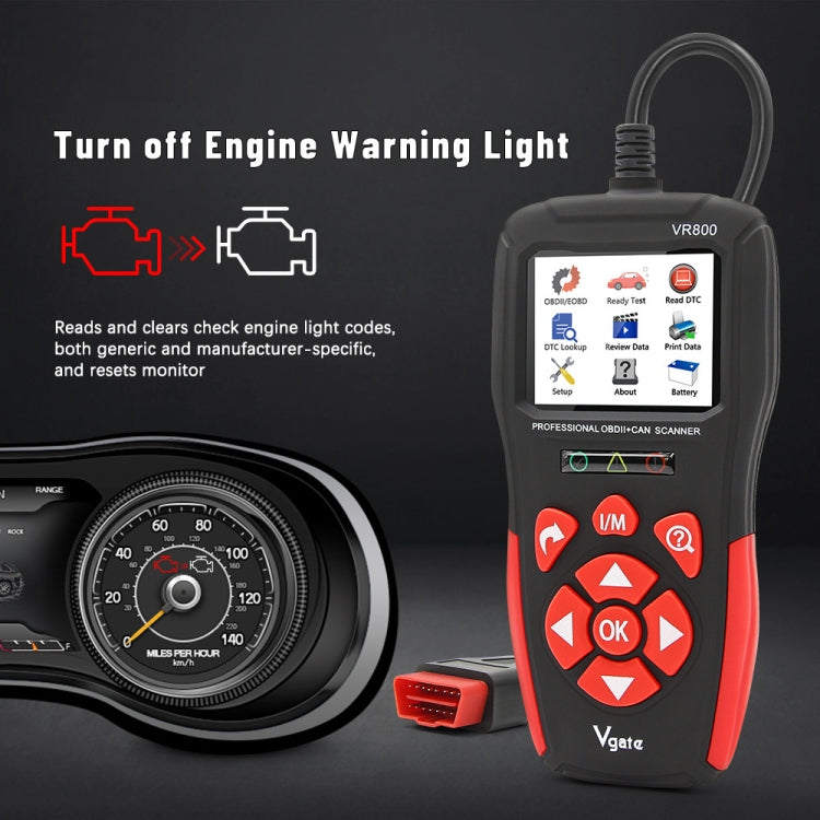 Vgate VR800 Car Code Reader OBD2 Diagnostic Scanner - Code Readers & Scan Tools by Vgate | Online Shopping South Africa | PMC Jewellery | Buy Now Pay Later Mobicred