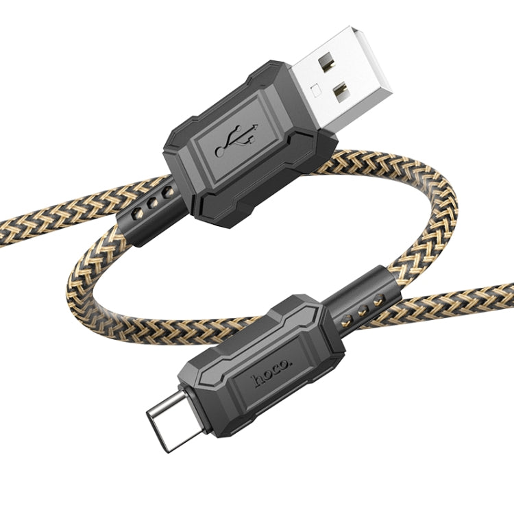 hoco X94 Leader 3A USB to USB-C / Type-C Charging Data Dable, Length:1m(Gold) - USB-C & Type-C Cable by hoco | Online Shopping South Africa | PMC Jewellery