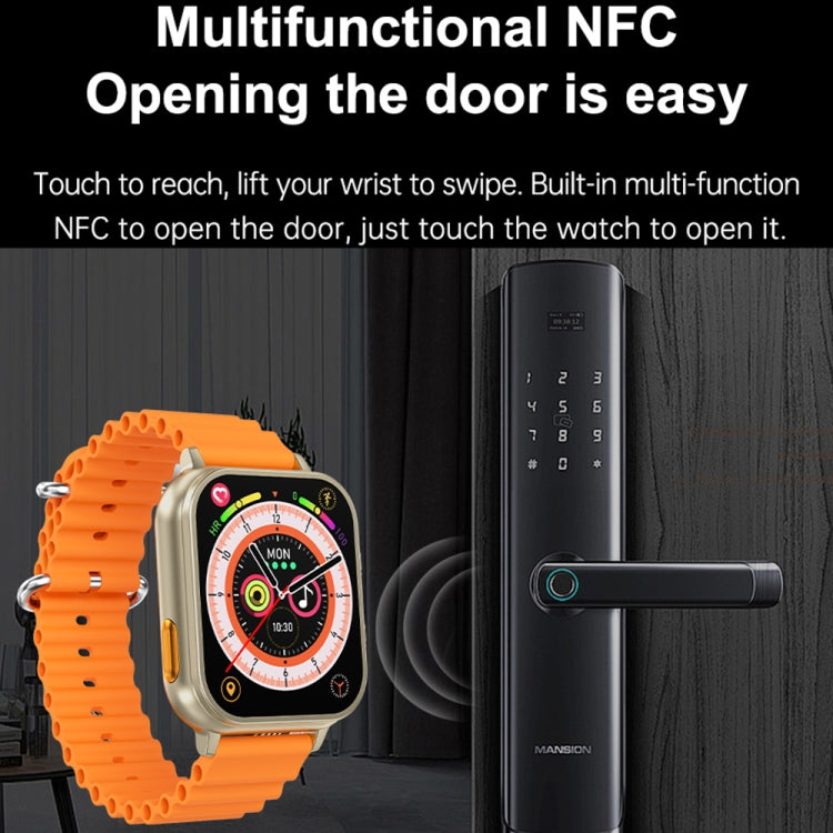 N22 2 in 1 1.96 inch HD Display Sport Bluetooth Call Earphone Smart Watch(Orange) - Smart Wear by PMC Jewellery | Online Shopping South Africa | PMC Jewellery