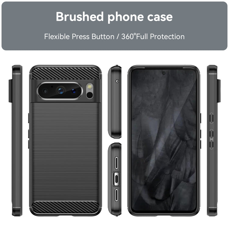 For Google Pixel 8 Pro Carbon Fiber Brushed Texture TPU Case(Black) - Google Cases by PMC Jewellery | Online Shopping South Africa | PMC Jewellery