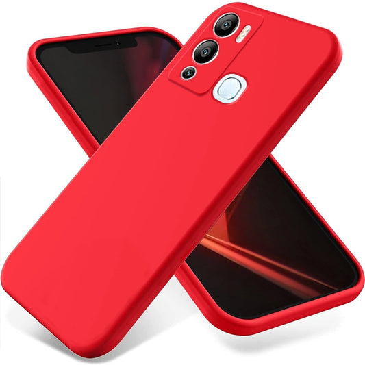 For Infinix Hot 12i Pure Color Liquid Silicone Shockproof Phone Case(Red) - Infinix Cases by PMC Jewellery | Online Shopping South Africa | PMC Jewellery