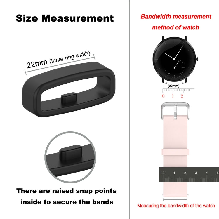22mm 10pcs Universal Watch Band Fixed Silicone Ring Safety Buckle(Grey) -  by PMC TechLife | Online Shopping South Africa | PMC TechLife