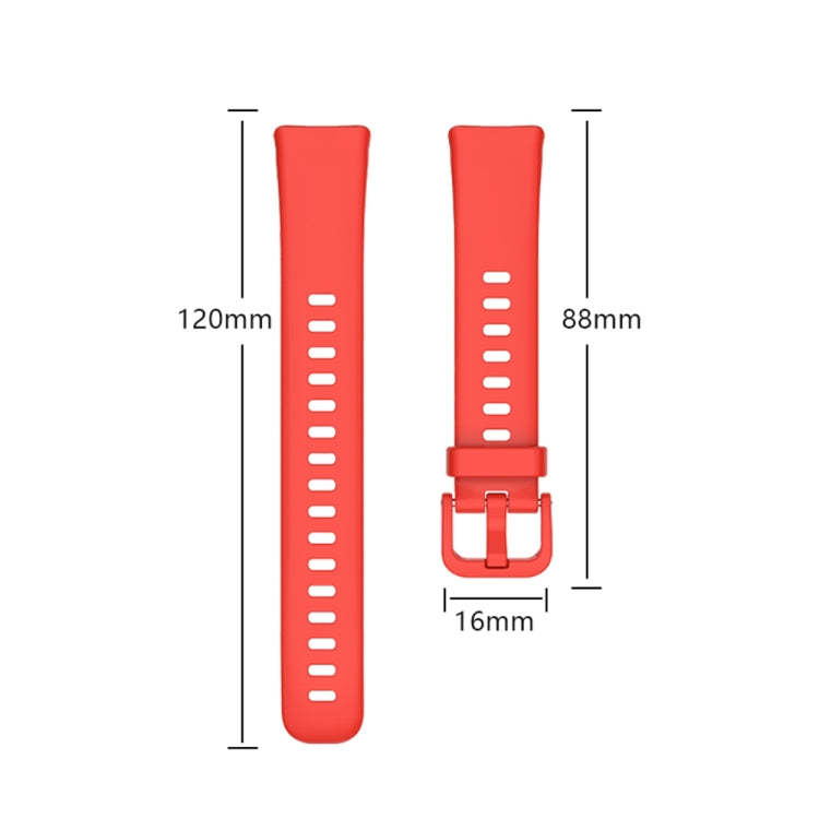 For Huawei Band 8 16mm Solid Color Silicone Replacement Watch Band(Orange) -  by PMC TechLife | Online Shopping South Africa | PMC TechLife