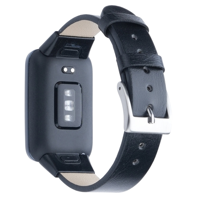 For Xiaomi Mi Band 7 Pro Leather Texture Replacement Watch Band(Black) - Watch Bands by PMC TechLife | Online Shopping South Africa | PMC TechLife