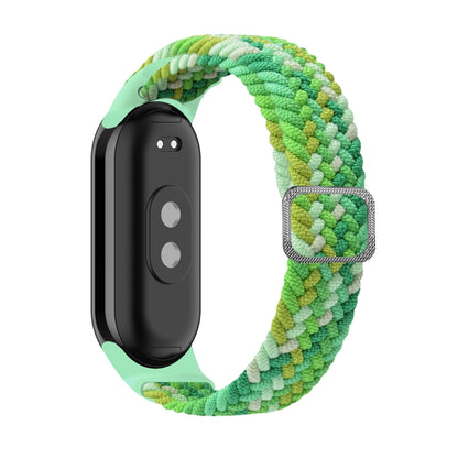 For Xiaomi Mi Band 8 Adjustable Nylon Braided Elasticity Watch Band(Colorful Green) -  by PMC Jewellery | Online Shopping South Africa | PMC Jewellery