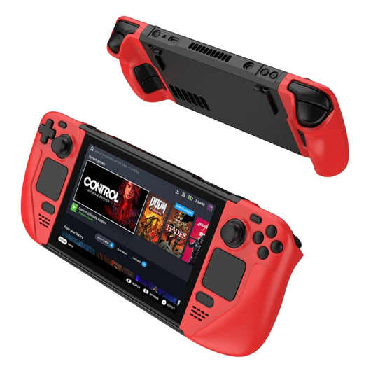 GKK For Steam Deck Color Contrast Anti-fall Game Console Case(Red) - Cover Case by GKK | Online Shopping South Africa | PMC Jewellery | Buy Now Pay Later Mobicred