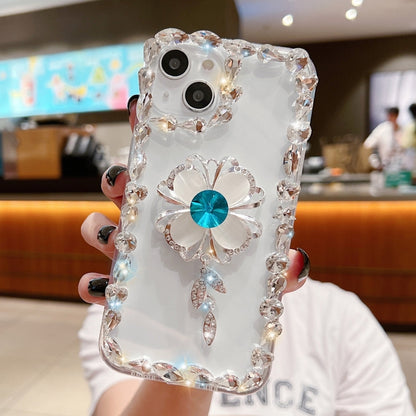 For iPhone 14 Pro Max Sunflower Diamond Phone Case(Transparent) - iPhone 14 Pro Max Cases by PMC Jewellery | Online Shopping South Africa | PMC Jewellery