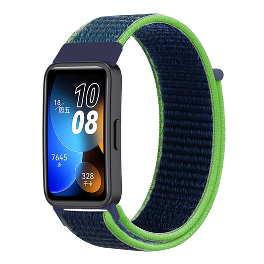 For Huawei Band 8 16mm Woven Nylon Loop Watch Band(Lime Green) - Watch Bands by PMC Jewellery | Online Shopping South Africa | PMC Jewellery