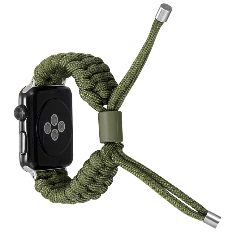 Stretch Plain Silicone Bean Watch Band For Apple Watch 7 41mm(Army Green) - Watch Bands by PMC TechLife | Online Shopping South Africa | PMC TechLife