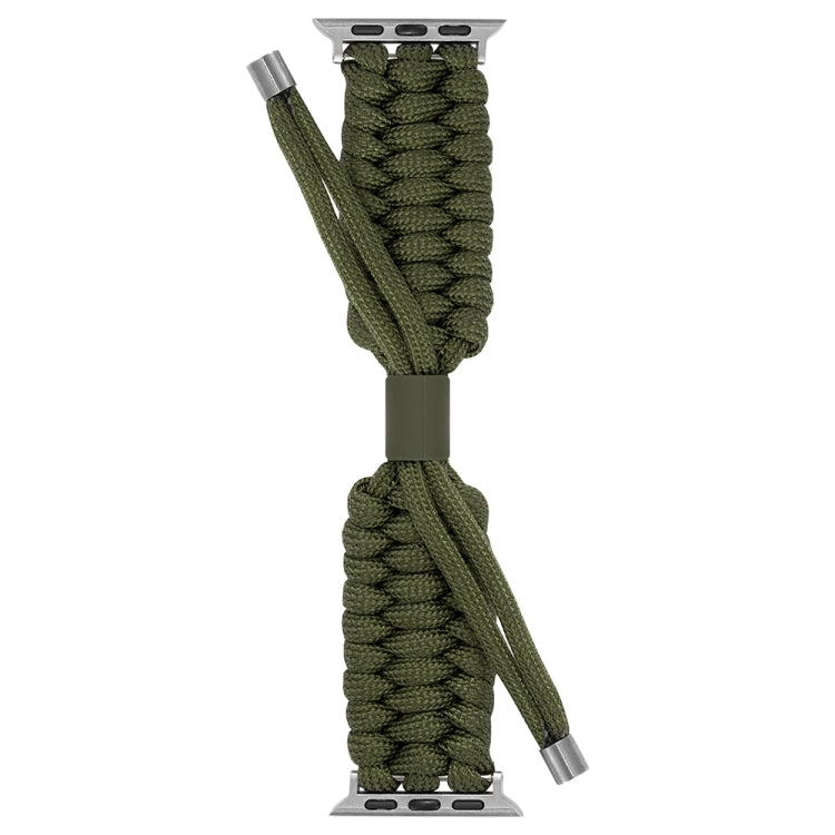 Stretch Plain Silicone Bean Watch Band For Apple Watch 7 41mm(Army Green) - Watch Bands by PMC TechLife | Online Shopping South Africa | PMC TechLife