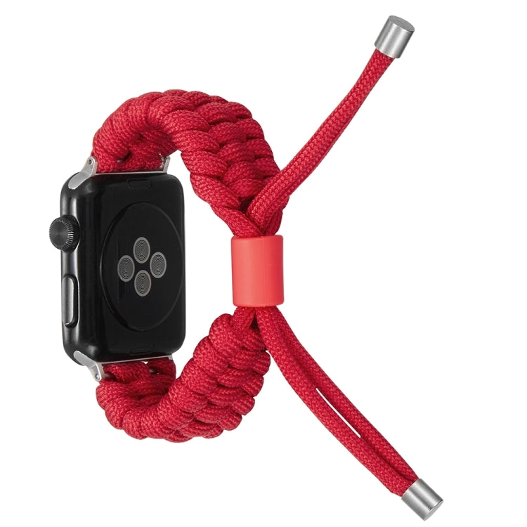 Stretch Plain Silicone Bean Watch Band For Apple Watch 9 45mm(Red) - Watch Bands by PMC TechLife | Online Shopping South Africa | PMC TechLife