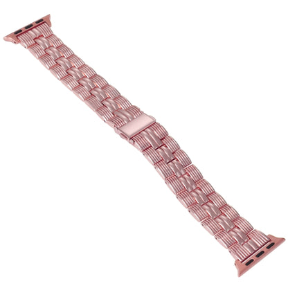 3-Beads Stripe Metal Watch Band For Apple Watch 4 40mm(Rose Pink) -  by PMC Jewellery | Online Shopping South Africa | PMC Jewellery