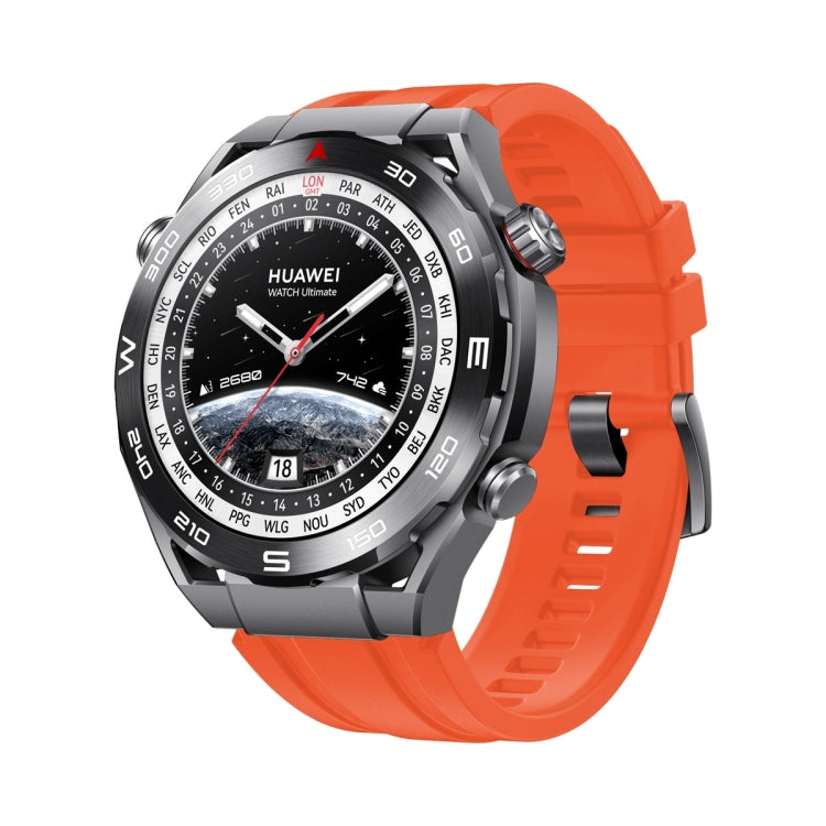 2pcs Regular Style For Huawei Watch Ultimate Silicone Replacement Watch Band(Orange) -  by PMC TechLife | Online Shopping South Africa | PMC TechLife