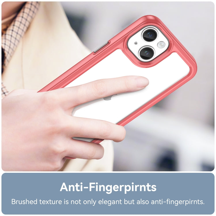 For iPhone 15 Colorful Series Acrylic + TPU Phone Case(Red) - iPhone 15 Cases by PMC TechLife | Online Shopping South Africa | PMC TechLife