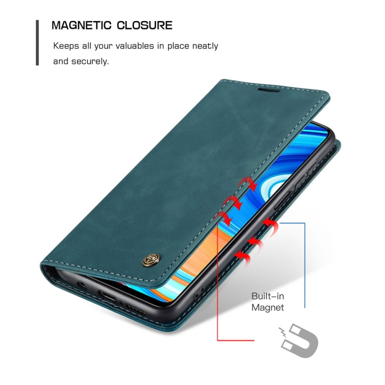 For Xiaomi Redmi Note 9 Pro/Note 9 Pro Max/Note 9s CaseMe 013 Multifunctional Horizontal Flip Leather Case, with Card Slot & Holder & Wallet(Blue) - Xiaomi Cases by CaseMe | Online Shopping South Africa | PMC Jewellery | Buy Now Pay Later Mobicred