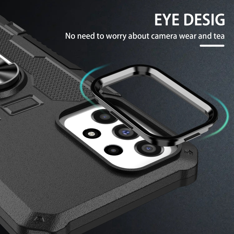 For Xiaomi Redmi 12C 4G Ring Holder Armor Hybrid Phone Case(Black) - free shipping - PMC TechLife - Order now!