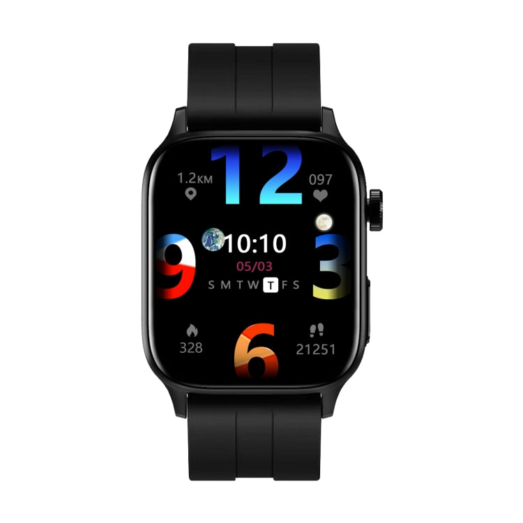 GT22 1.85 inch TFT Screen Silicone Band Health Smart Watch, Support Bluetooth Call / Plateau Blood Oxygen / Body Temperature / Arrhythmia / TI Heart Rate Monitoring(Black) -  by PMC Jewellery | Online Shopping South Africa | PMC Jewellery