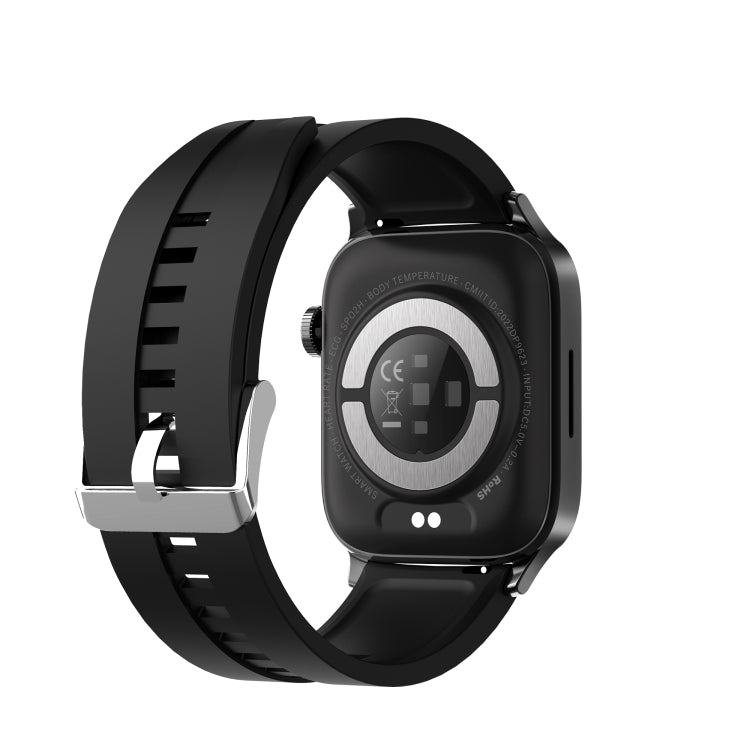 GT22 1.85 inch TFT Screen Silicone Band Health Smart Watch, Support Bluetooth Call / Plateau Blood Oxygen / Body Temperature / Arrhythmia / TI Heart Rate Monitoring(Black) -  by PMC Jewellery | Online Shopping South Africa | PMC Jewellery