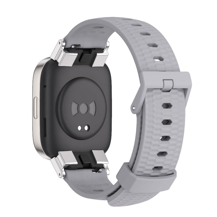 For Redmi Watch 3 Mijobs Honeycomb Texture TPU Watch Band(Grey Silver) -  by MIJOBS | Online Shopping South Africa | PMC Jewellery