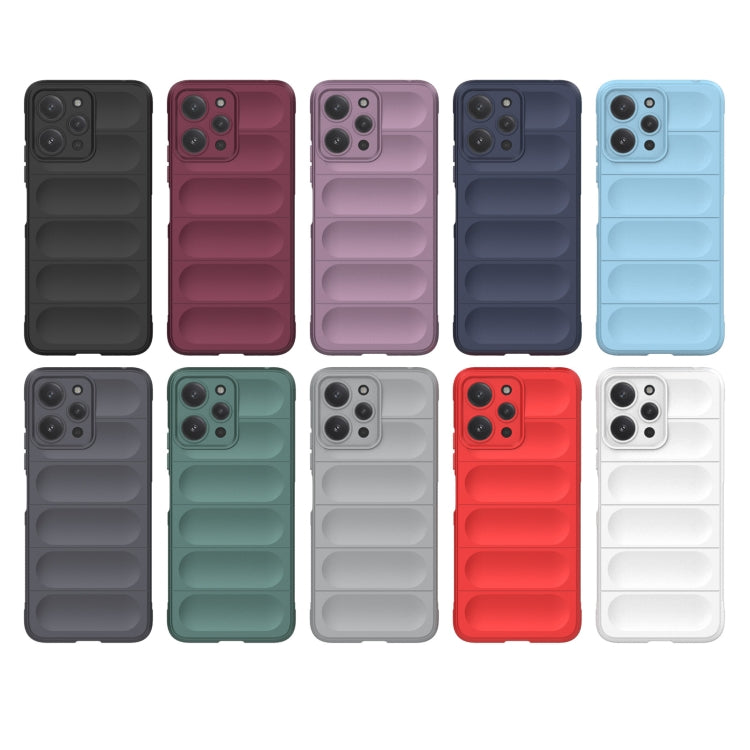 For Xiaomi Redmi 12 4G Magic Shield TPU + Flannel Phone Case(Dark Grey) - Xiaomi Cases by PMC Jewellery | Online Shopping South Africa | PMC Jewellery