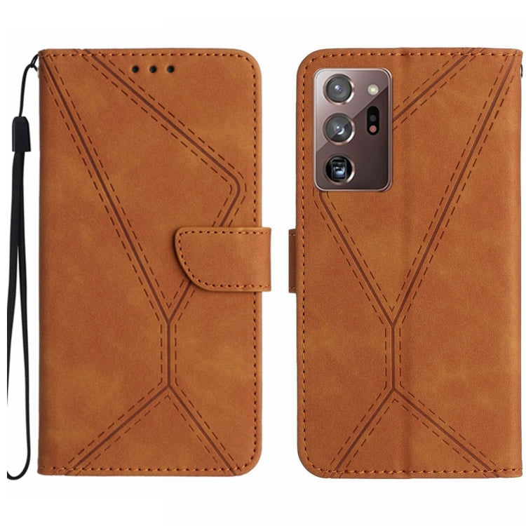 For Samsung Galaxy Note20 Ultra Stitching Embossed Leather Phone Case(Brown) - free shipping - PMC TechLife - Order now!