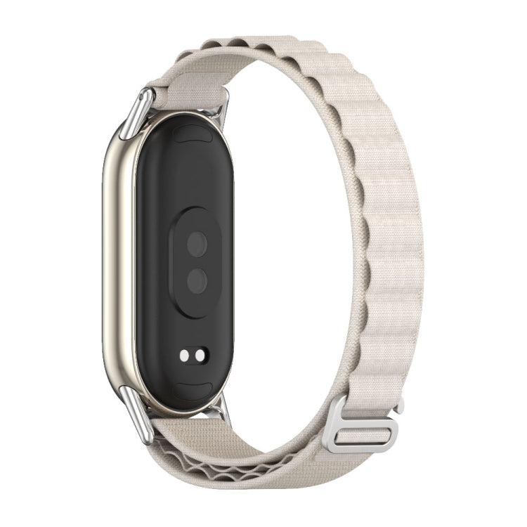 For Xiaomi Mi Band 8 Mijobs Nylon Breathable Watch Band(Grey Silver) -  by MIJOBS | Online Shopping South Africa | PMC Jewellery