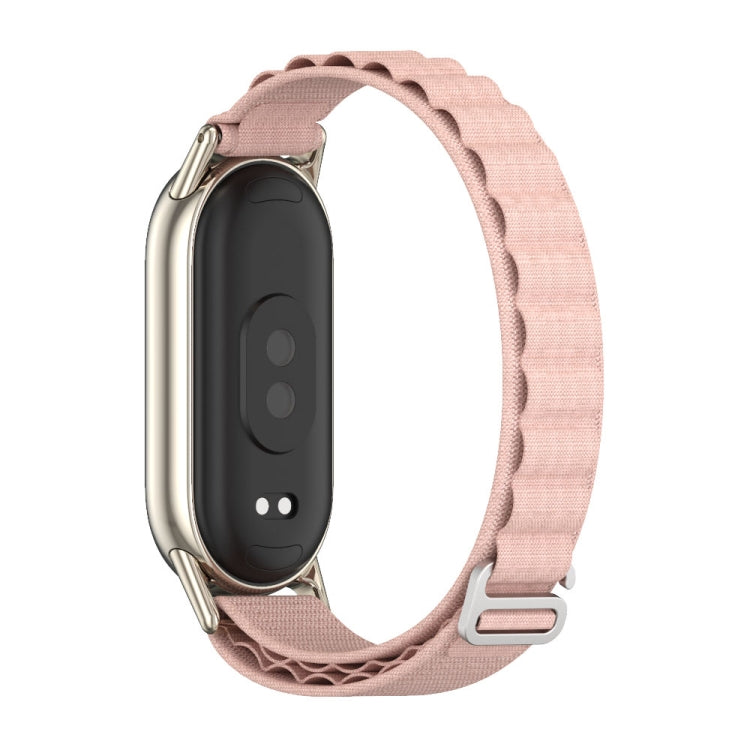 For Xiaomi Mi Band 8 Mijobs Nylon Breathable Watch Band(Pink Light Gold) -  by MIJOBS | Online Shopping South Africa | PMC Jewellery