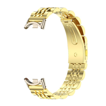 For Xiaomi Mi Band 8 Mijobs Seven Bead Stainless Steel Watch Band(Gold+Light Gold) -  by MIJOBS | Online Shopping South Africa | PMC Jewellery