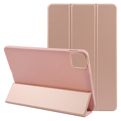 For Xiaomi Pad 6 / Pad 6 Pro Three-fold Holder Flip Tablet Leather Case(Rose Gold) -  by PMC Jewellery | Online Shopping South Africa | PMC Jewellery