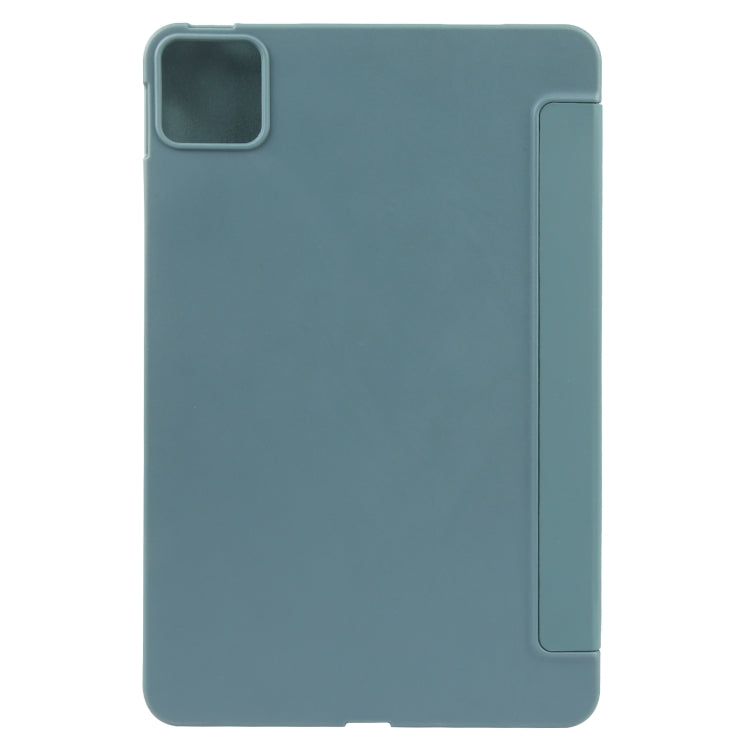 For Xiaomi Pad 6 / Pad 6 Pro Three-fold Holder Flip Tablet Leather Case(Dark Green) -  by PMC Jewellery | Online Shopping South Africa | PMC Jewellery