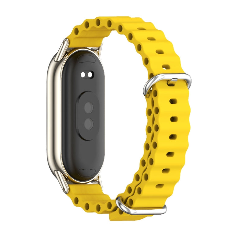 For Xiaomi Mi Band 8 Mijobs Marine Silicone Breathable Watch Band(Yellow Light Gold) -  by MIJOBS | Online Shopping South Africa | PMC Jewellery